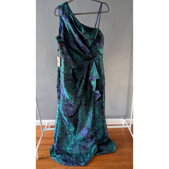 NWT Adrianna Papell Women's One-Shoulder Gown - Sz 16 - Picture 2 of 8